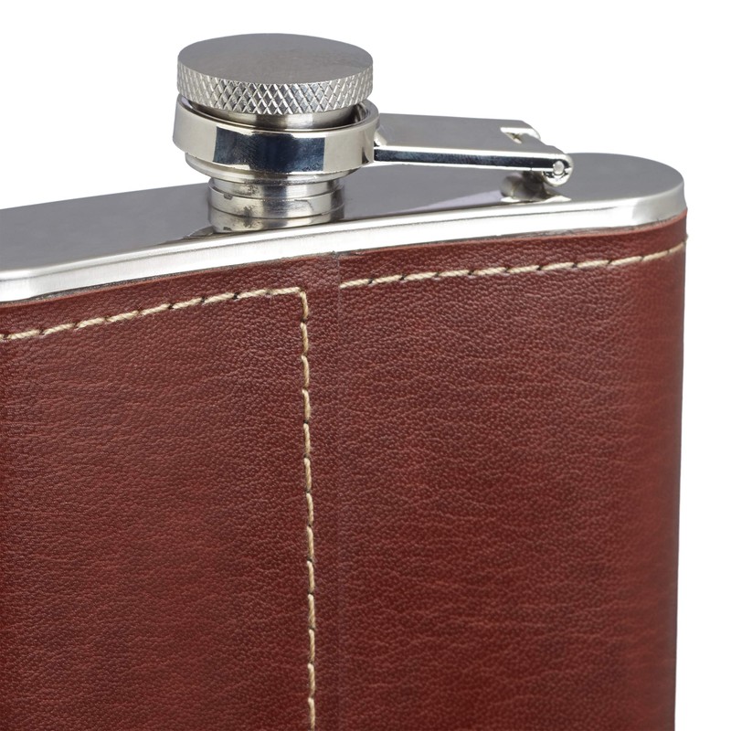 Relaxdays 3 x Hip Flask 200 ml Stainless Steel with