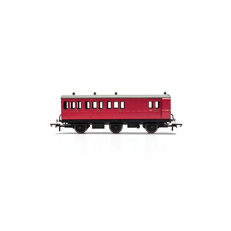 Hornby BR, 6 Wheel Coach, Brake 3rd Class, Fitted Lights,