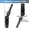 Teocpai 3PCS 1/4 5/16 3/8 Magnetic Screwdriver Bit Holder Swiveling