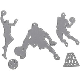 Basketball Player Die Cut for Card Making, Basketball Metal Cutting Dies Congratulations Die Cuts Birthday Embossing Stencils Template for DIY Scrap-Booking Decor Wedding Birthday Blessing Card