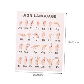 TEHAUX 8 Sheets Gesture Language Learning Posters Fun Classroom Decor for Beginners for Families and Schools Interactive Alphabet Posters for