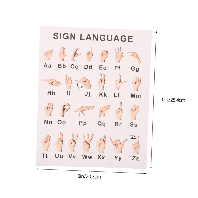 TEHAUX 8 Sheets Gesture Language Learning Posters Fun Classroom Decor