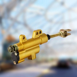 TKSE Rear Brake Master Cylinder, Aluminium Motorcycle Dirt Pit Quad Bike Sports Bike ATV Master Brake Cylinder Rear Foot Brake Suitable for Most Motorcycles