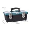 Relaxdays Empty Tool Box with Carry Handle Plastic Lockable Tool