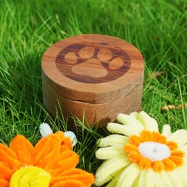 YMIOOJY Wooden Pet Urn for Cremation Ashes, Pet Memorial Funeral Urns Box,Storing Bone Ashes Urn for Loving Dog or Cat,Cremation Keepsake Burial Ash Box(3.5" x 3.5" x 2.5")