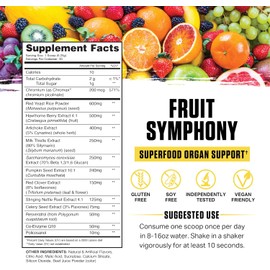 Ambrosia Nektar - Superfood Powder | Complete Health Supplement | 30 Servings (Fruit Symphony)