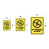 Portrait Round Plus No Fireworks Allowed Wall or Door Sign