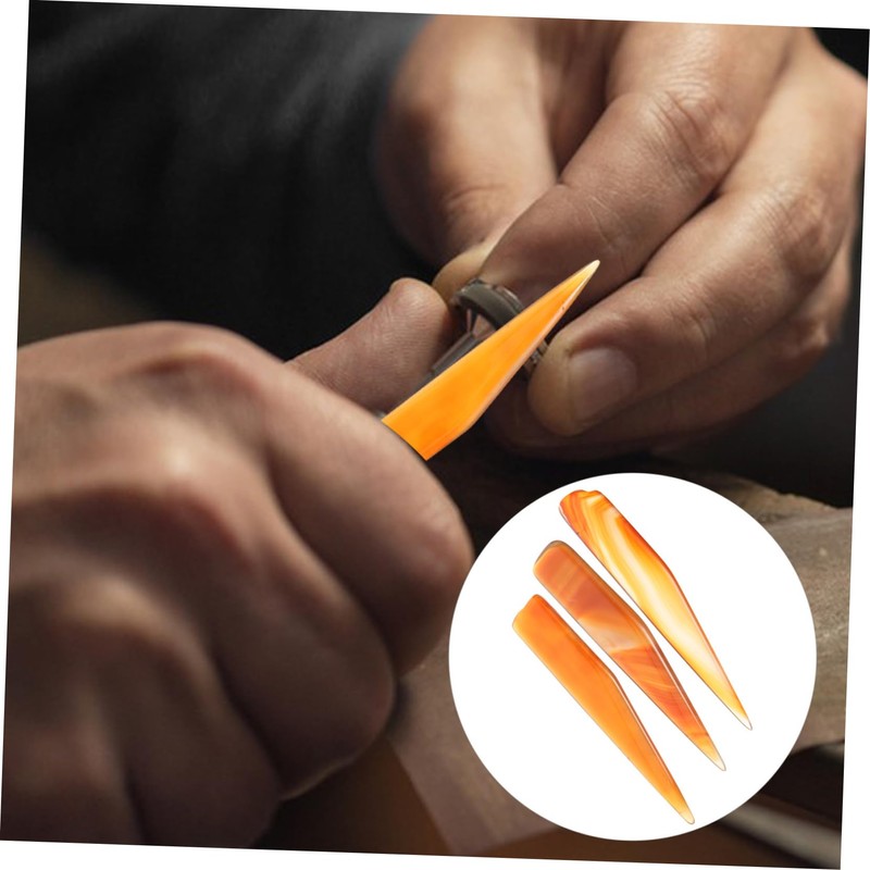 TEHAUX Burnisher for Jewelry 3pcs Set Smooth Polishing Tools for