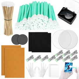 320 PCS Card Cleaning Kit, Card Flattening Kit for TCG Collectors,Trading Card Flattening Tool Accessory Kit with 40X Magnifying Glass, Sports Card Cleaning and Polishing Restoration Kit-Coldairsoap