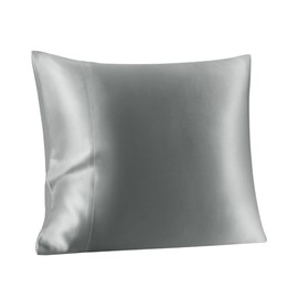 PiccoCasa Silk Pillowcase 19 Momme Silk Pillowcase Made of 100% Pure Mulberry Silk Cushion Cover with Envelope Closure Hair and Skin Care Silk Cover, 1 Piece Dark Grey 40 x 40 cm