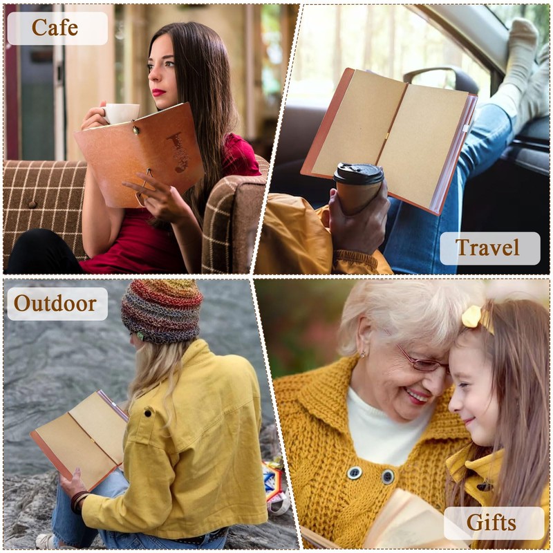 Initial PU Leather Travel Notebook Refillable Diary Travel Diary with