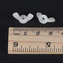 sourcing map Pack of 10 M3 Wing Nuts Nylon Butterfly Nut Hand Twist Tightening Fixings White