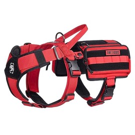 OneTigris Chaleco Arnés para Perro de Servicio - Mochila con Bolsillos para Perro Guardián, Bolsos de Montura para Perros Pequeños, Medianos y Grandes