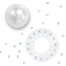 blinger Crystal Refill Pack | 5 Discs - 75 Precision-Cut Glass Crystals | Styling Tool not Included | Pure White Pearls 5 mm