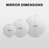 Arcus Home Round Mirror 24 Inch Beveled Frameless Circle Mirror,
