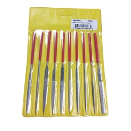 HHIP 3000-0062 10 Piece Diamond Needle File Set, Medium Coarse, 5 1/2" Long with 2" of Diamond