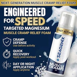 Alivio para calambres musculares Espuma de accin rpida para espasmos y dolor de piernas Sulfato de magnesio Stop P                                    