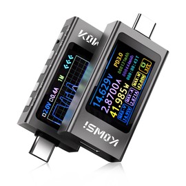 diymore USB Tester Meter 3.3V-40V 12A USB Digital Tester Power Meter, Current Meter, Voltage Voltmeter, Power Capacity Detector with Curve Measurement, Ripple Measurement, Protocol Test