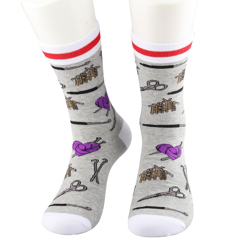 JTOUK Funny Crochet Socks Gift for Crochet Mom Funny Knitting