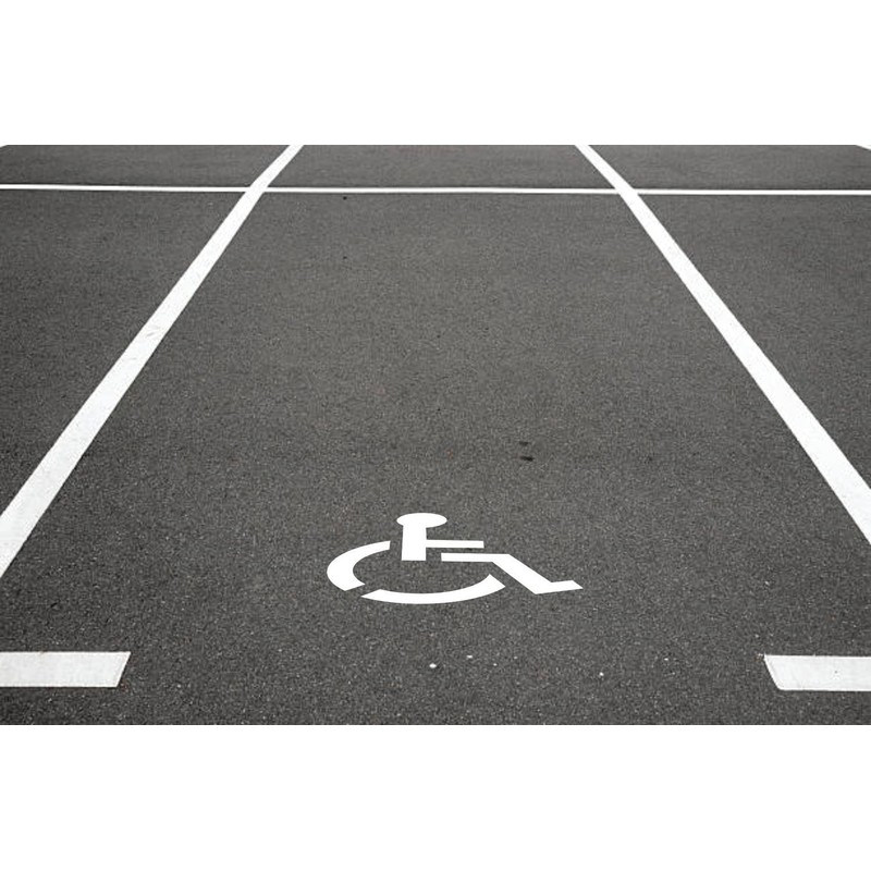 34" Handicap Stencil - 1/8" (.125") PRO-Grade LDPE