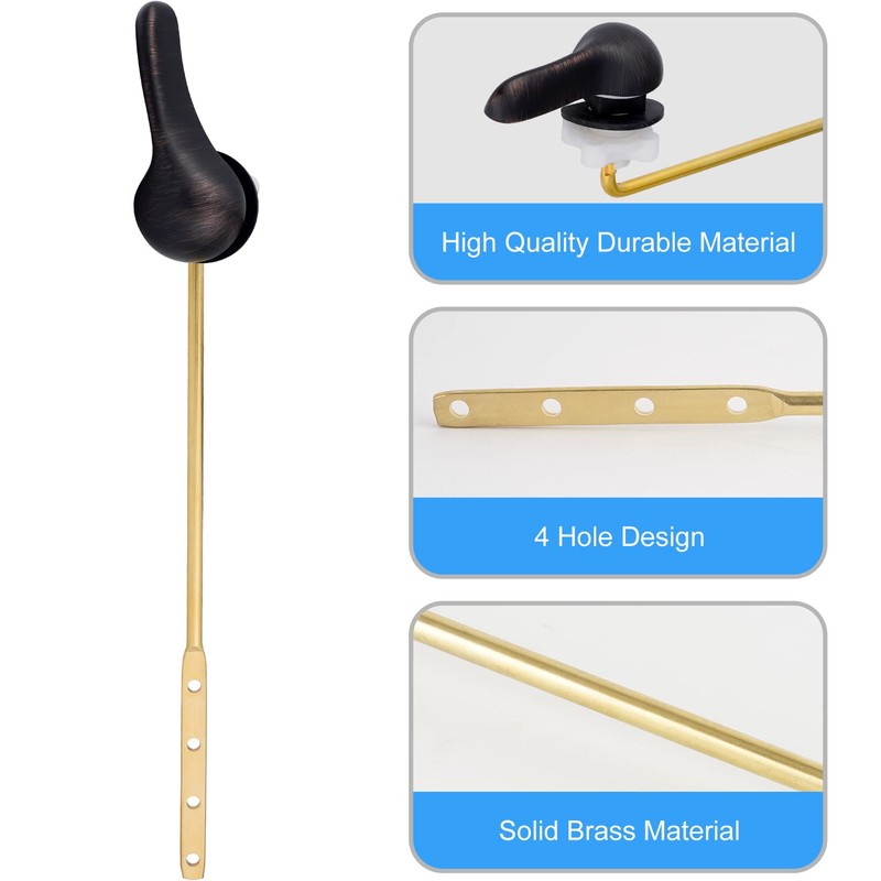 iFealClear Universal Brass Toilet Handle Replacement Kit, Front Mount Toilet