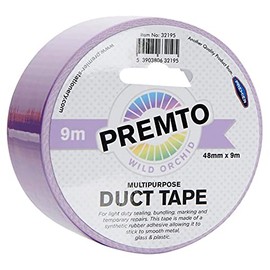 Premier Stationery Premto Multi-Purpose Tape Perfect for a Variety of Arts and Crafts Projects 48mm x 9m Beautiful Pastel Wild Orchid Colour