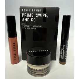 Bobbi Brown Prime, Swipe & Go - 3 pc Mini Set - Face Base, Shadow Stick & Gloss