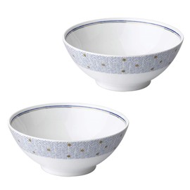 Hankook Chinaware 한국도자기 Fine Bone China Moire Bowl Set (2pcs), Dojagi, Dinnerware set