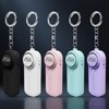 Emergency Alert Whistle Keychain with Mini Light PA Alarm White