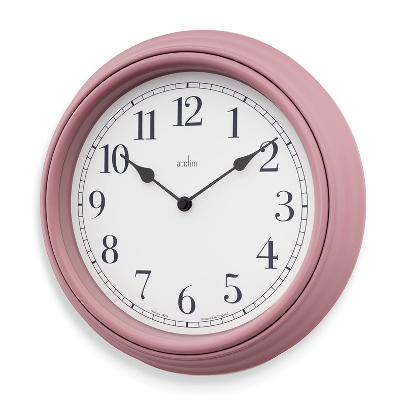 Acctim Devonshire Traditional 28cm Wall Clock (Dusty Rose)