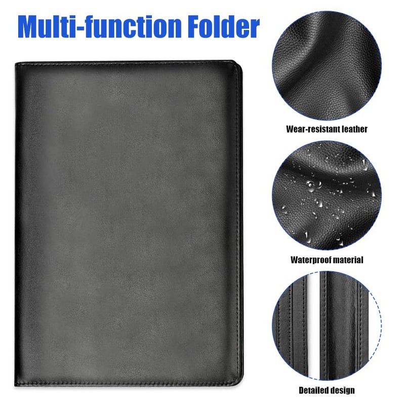 Casenly Clipboard Folder A4, PU Faux Leather Conference Folder, Writing