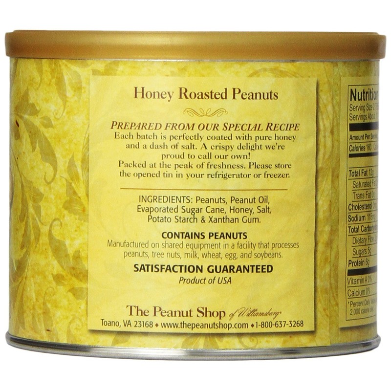 The Peanut Shop of Williamsburg Honey Roasted Virginia Peanuts, Williamsburg