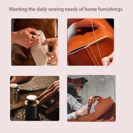 33 PCS Repair Kit,Leather Working Tools and Supplies, Leather Working Kit with Large-Eye Stitching Needles, Waxed Thread, Leather Upholstery Repair Kit, Craft Hand Tools Kit for DIY Sewing