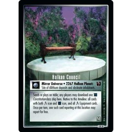 Decipher Star Trek CCG 1E MM Mirror Mirror HALKAN Council 131R