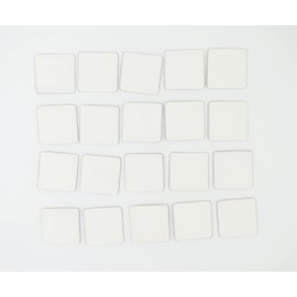 IVEI DIY MDF Wooden Square Magnet with Primer- Plain MDF Fridge Magnet Cutouts – Unfinished Magnets for Painting Wooden Sheet Craft, Decoupage, Resin Art Work & Decoration - Set of 20