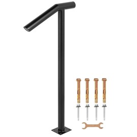 Happybuy Single Post Handrail, Black