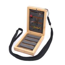 Maxcatch Tenkara Flies Trout Fishing Japanese Fly Pattern 6 Pack of Assorted Flies (Tenkara Flies with Bamboo Box, 001)