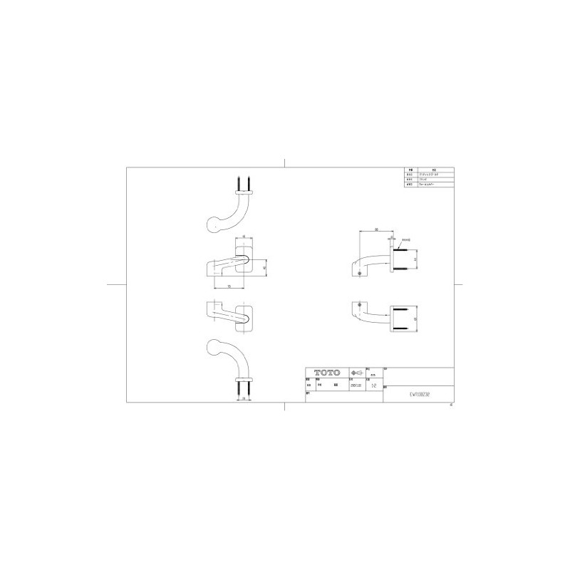TOTO EWT13BZ32#AG Offset Bracket φ32 Antic Gold