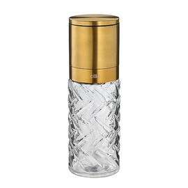 Cilio Cristallo Glass/Stainless Steel Salt or Pepper Mill - Gold, 2 x 6.7 in H - Glass Salt and Pepper Grinder