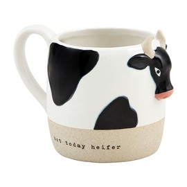 Mud Pie Cow Mug; 12 oz