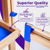 Blue Squid Art Easel for Kids - Dual-Sided Adjustable Wooden