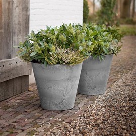 Root & Vessel Napa Round Planter, Gray, 12"