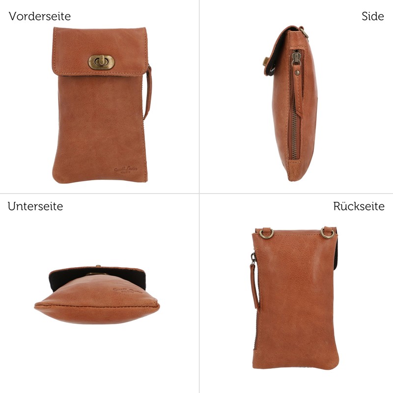Gusti Elio Women's Leather Shoulder Bag Brown Leather, brown