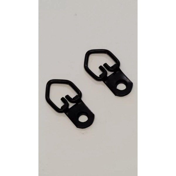 Unbranded 50 Black Picture Frame Strap Hangers, D-Ring Style, No