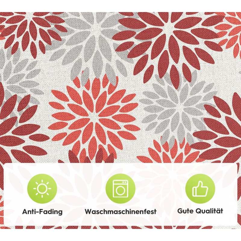 Artoid Mode Table Linen, Flowers, Red Dahlia, Summer, Seasonal, Kitchen