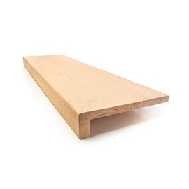 Solid Red Oak Stair Tread with Large (1 3/4") Square Nose Profile (36" x 11 1/2")