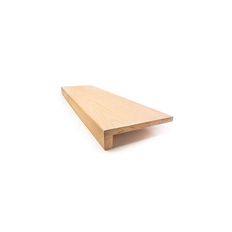Solid Red Oak Stair Tread with Large (1 3/4") Square