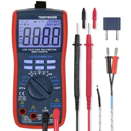 Tekpower Smart Meter TP5000 6000 Counts True RMS Multimeter with RS232 connection, Bar Graph and Clip