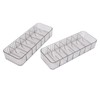 2pcs Cable Management Box with 20 Wire Ties Stackable Clear