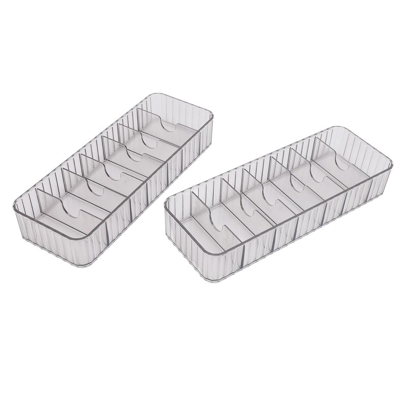 2pcs Cable Management Box with 20 Wire Ties Stackable Clear